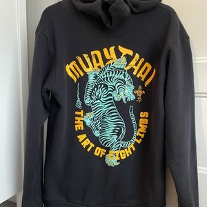 Half sumo Muay Thai zip up hoodie